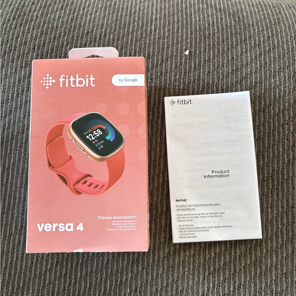 Fitbit Versa 4 Smartwatch - Coral